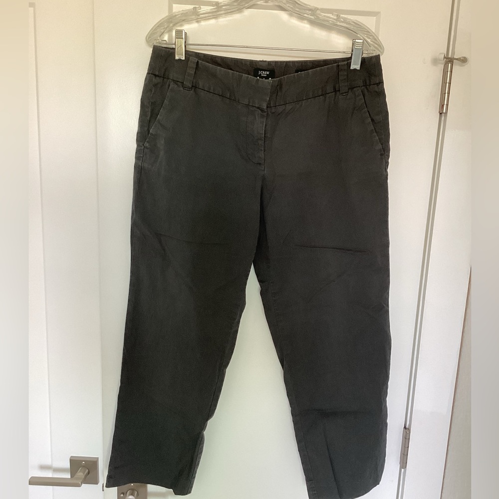 J Crew Cocktail Capri Gray Pants cityfit size 6